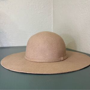 100% Wool Felt Tan Camel Neutral Essential Boho Hat